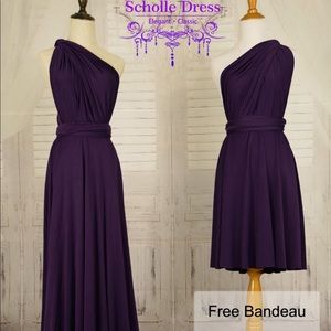 SHORT Scholledress purple infinity dress